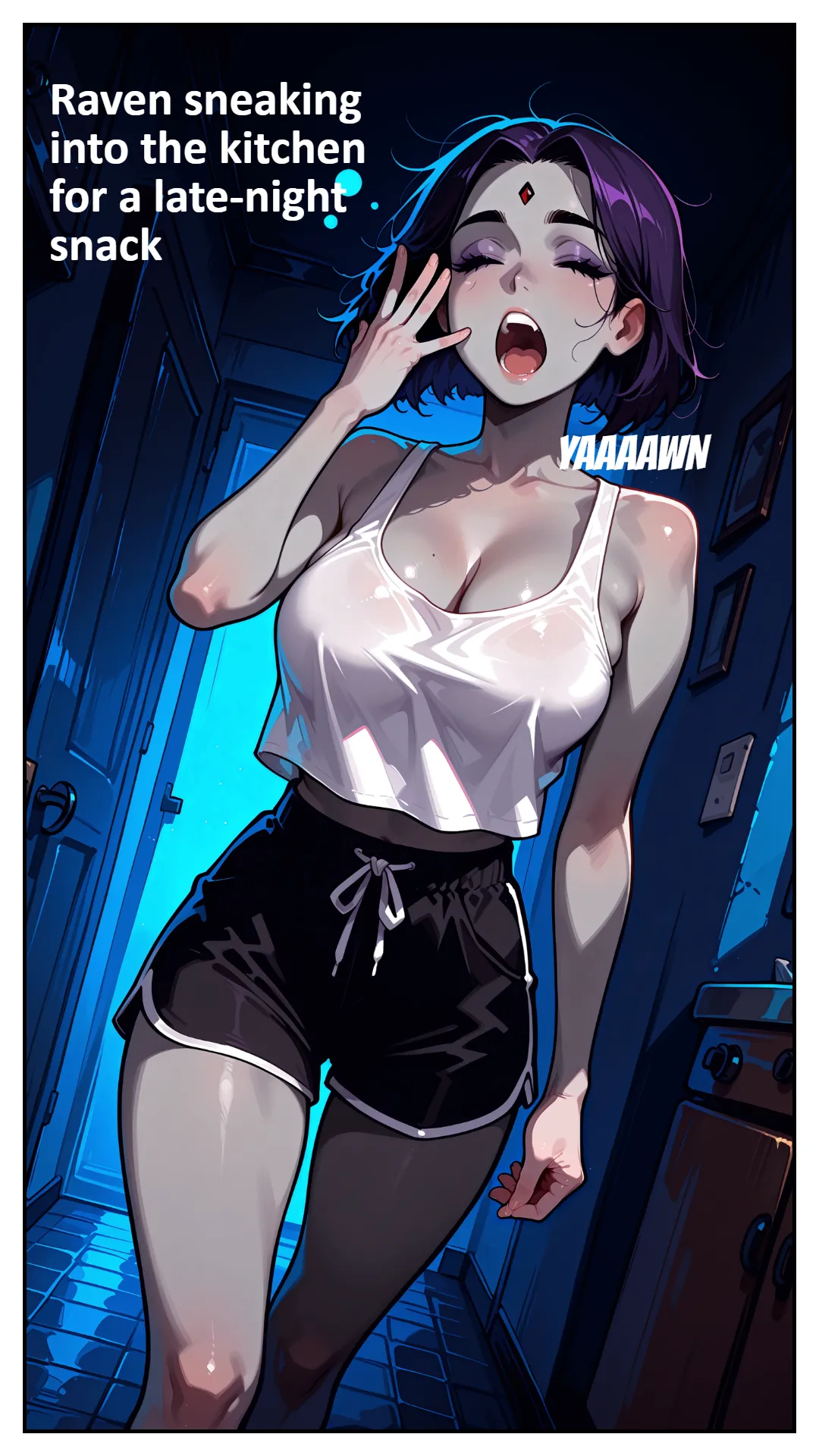 Raven sneaking into the kitchen for a late night snack Mittoshura 1