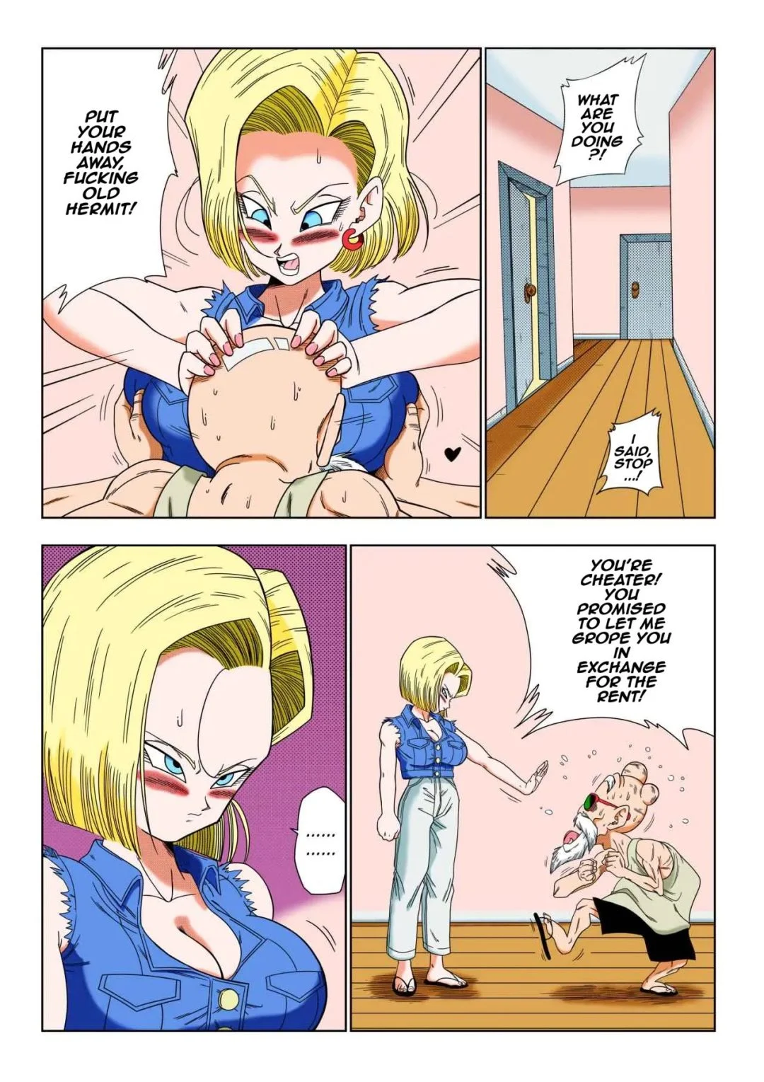 android 18 vs master roshi yamamoto 005