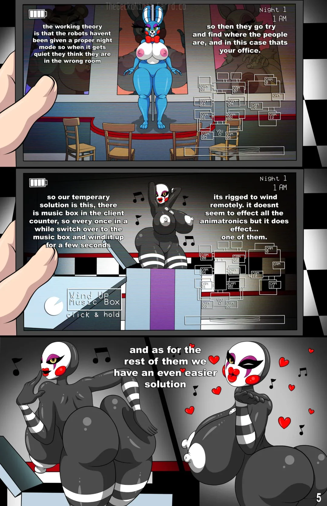 Five Fucks at Freddy’s 2 – TheGeckoNinja comic page 5