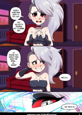 The Human and the Hellhound – CubedCoconut, Porn Comic featuring Loona from Helluva Boss