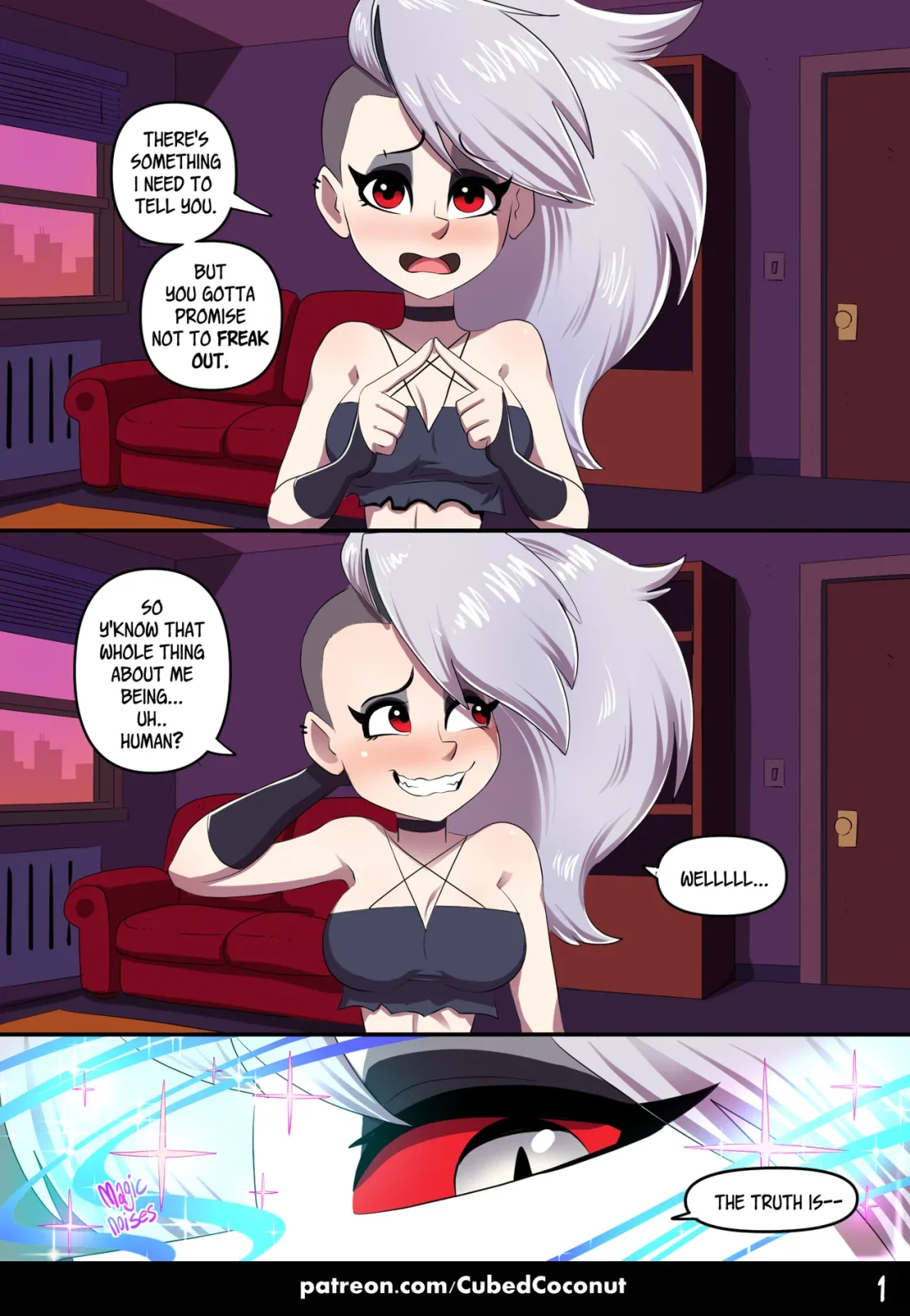 The Human and the Hellhound – CubedCoconut comic page 1