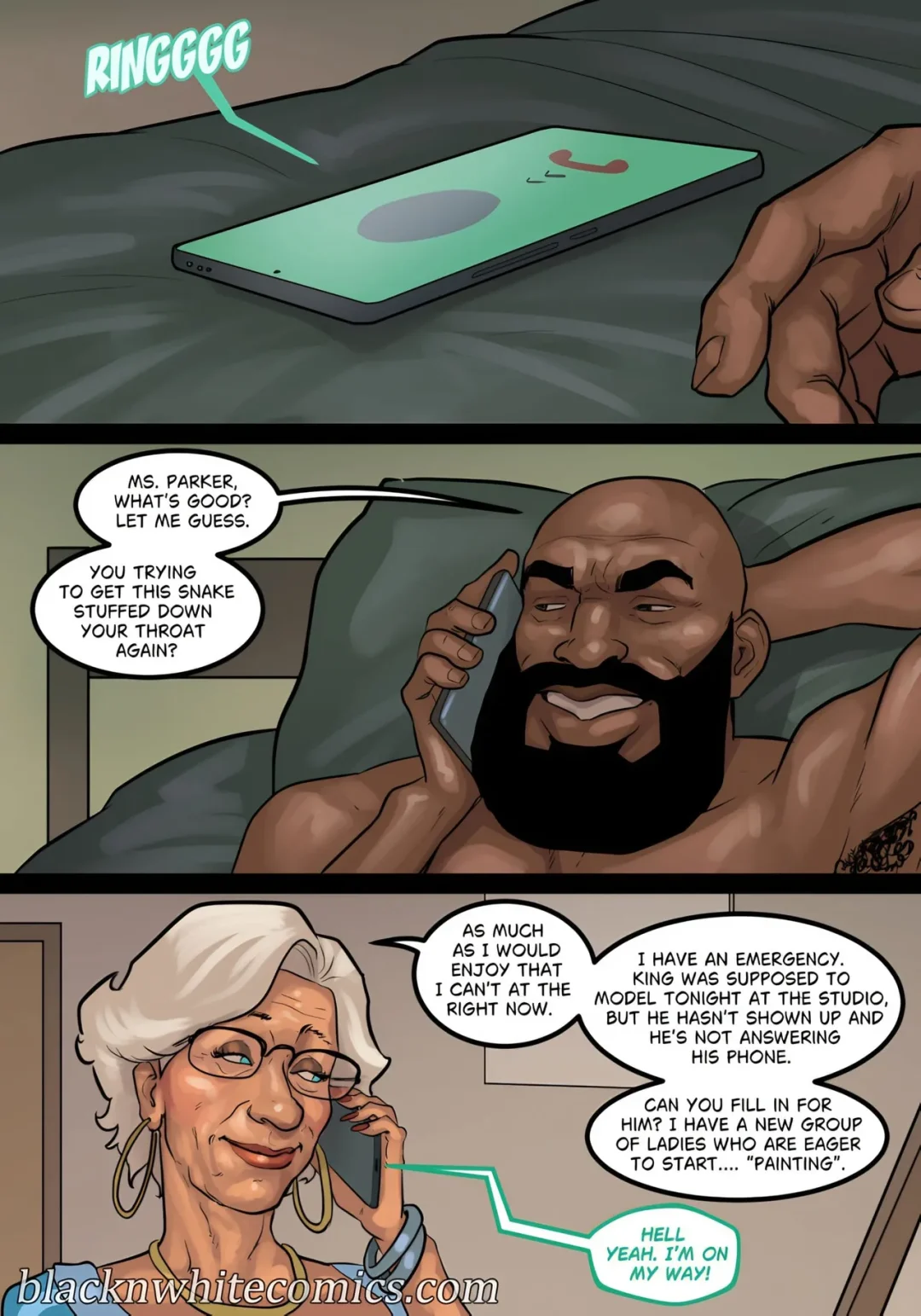 Art Class – BlacknWhite comic page 3