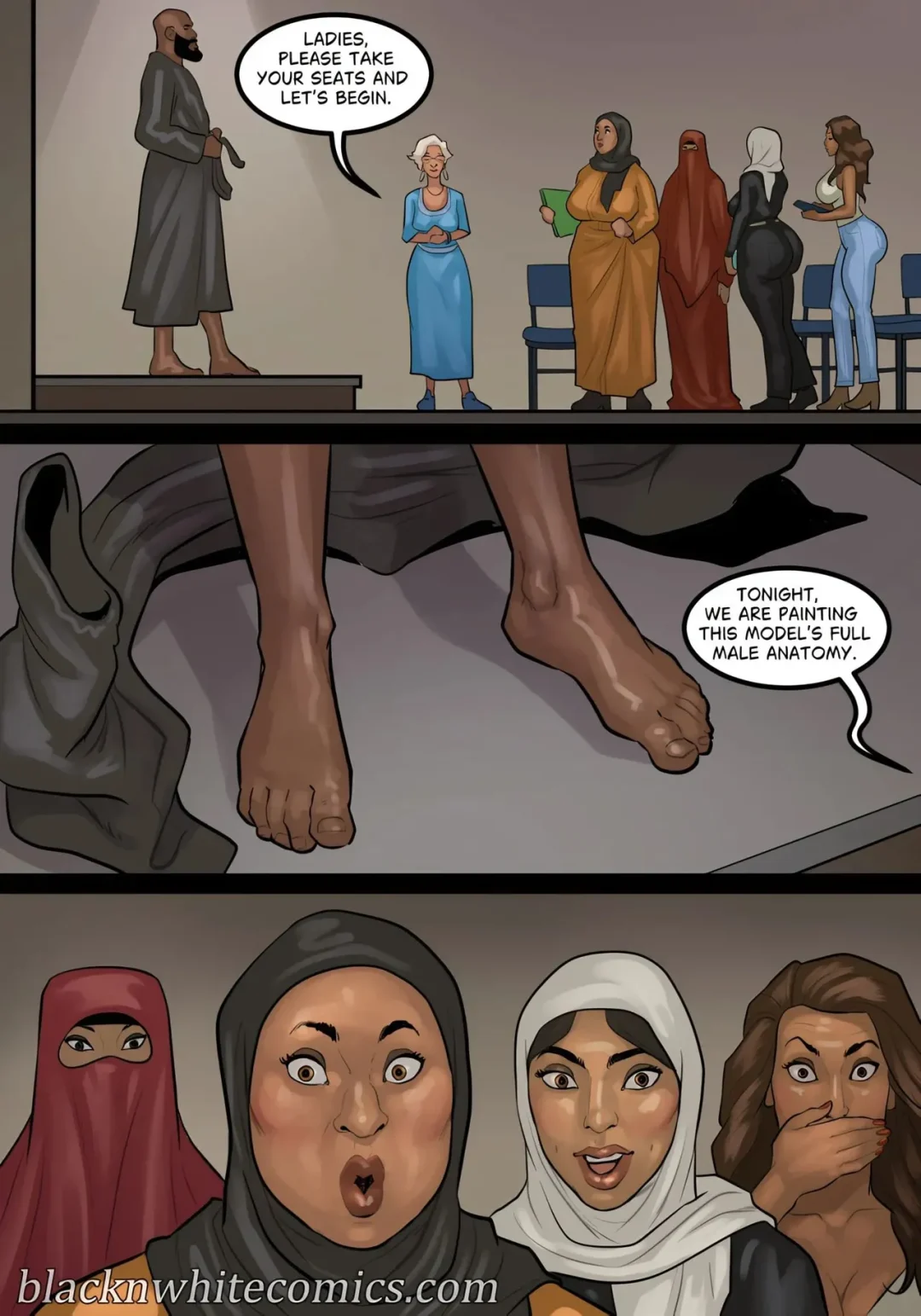 Art Class – BlacknWhite comic page 7