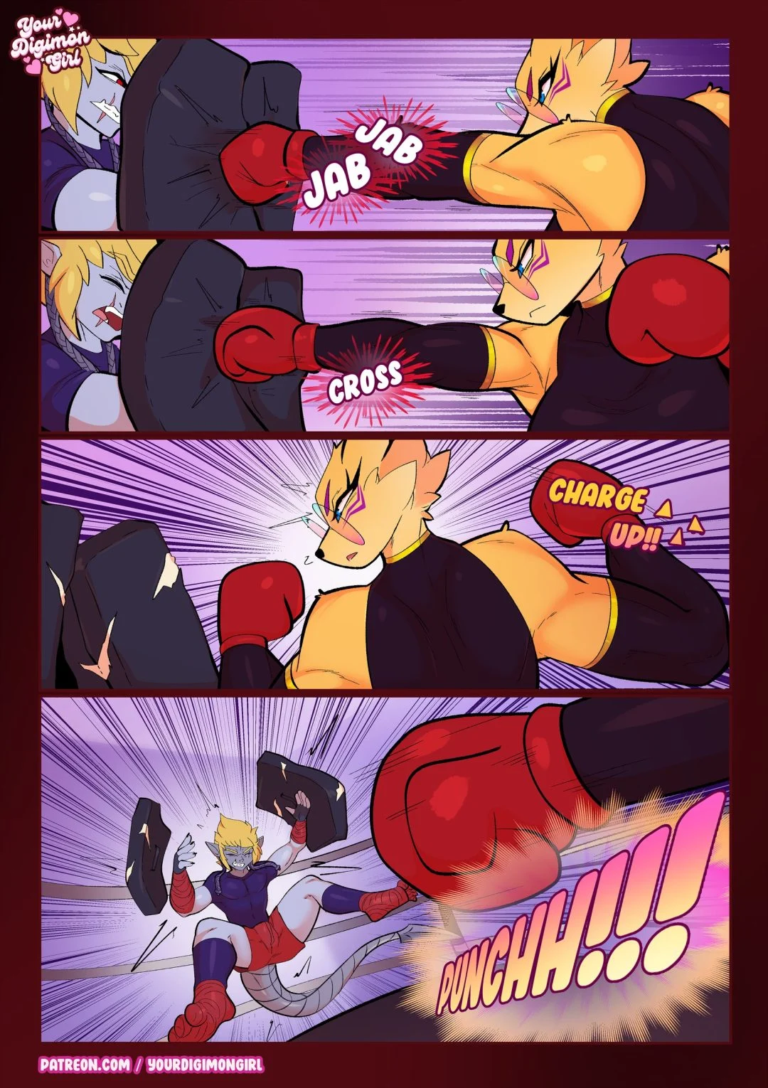 Box Routine – Your Digimon Girl comic page 1