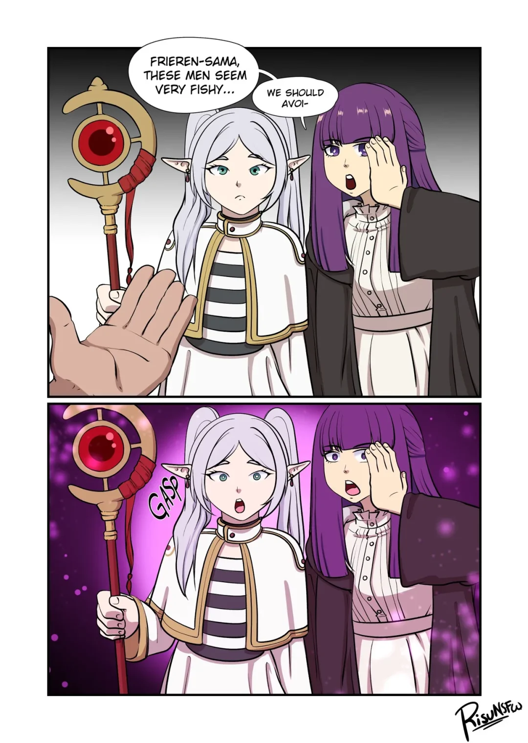 Frieren & Fern’s Swap Spell – RisuNSFW comic page 1