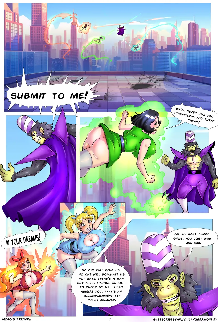 Mojo’s Triumph – UberMonkey comic page 1