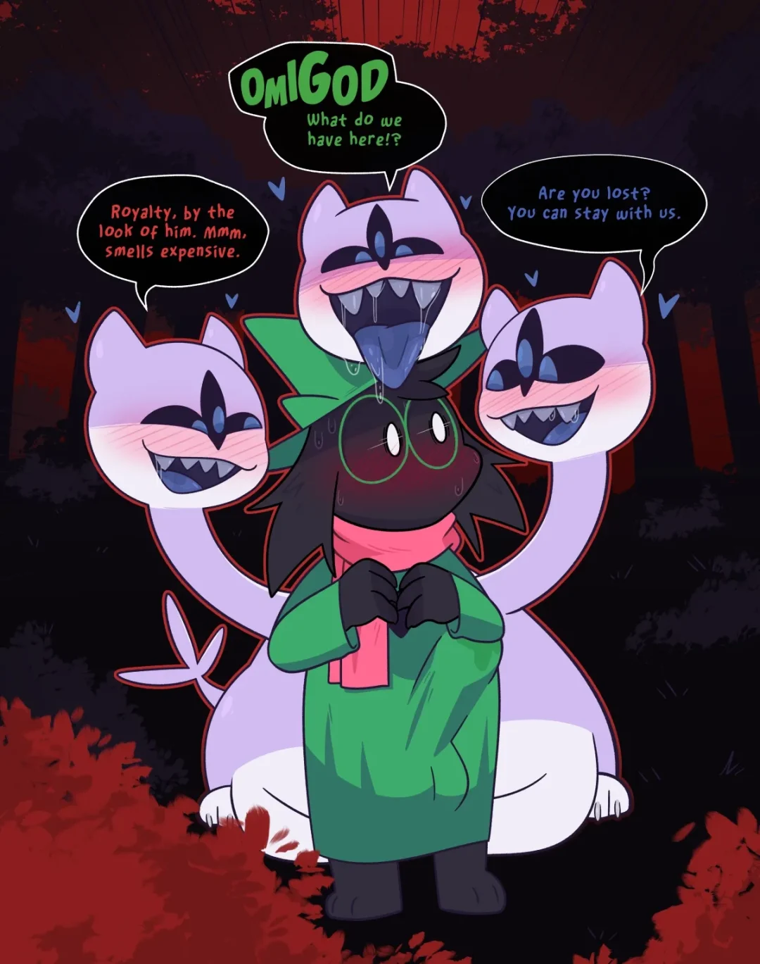 Ralsei x Clover – Crushpepper comic page 2