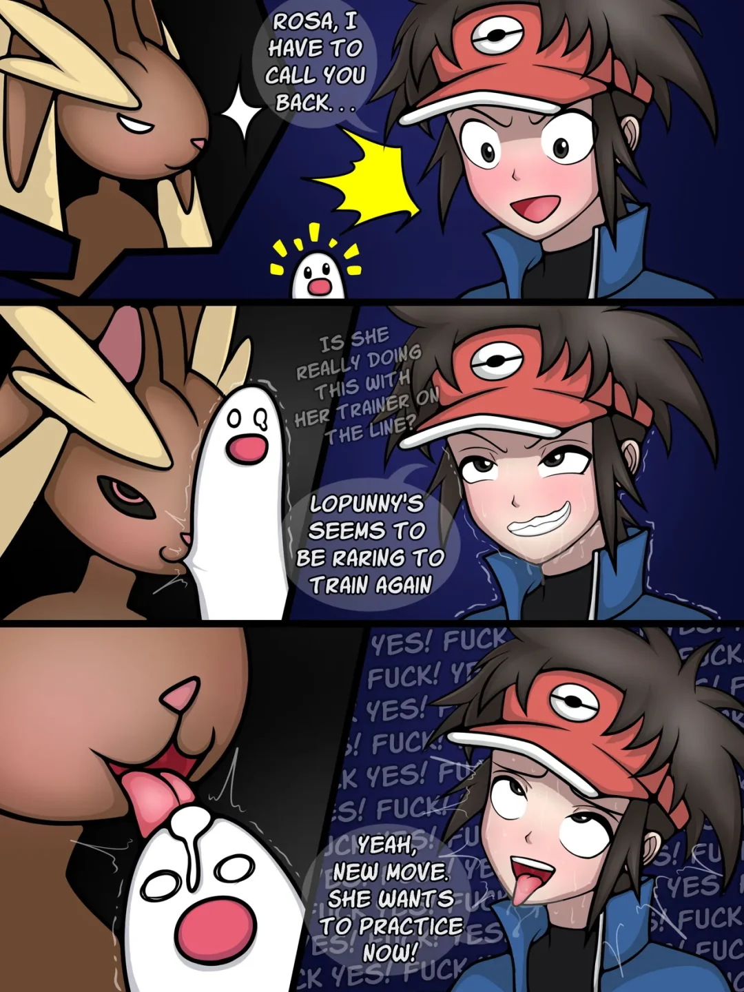 Rosa x Lucario and Nate x Lopunny – HyoReiSan comic page 8